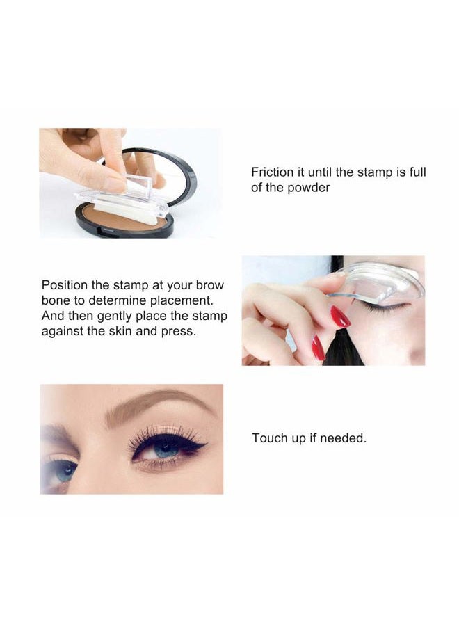 Boobeen Eyebrow Seal Stamp Powder - Waterproof 3 Seconds Eye Make Up Nature Coloring Kit - Creates Natural Looking Brows for Makeup Beginners - Image 3