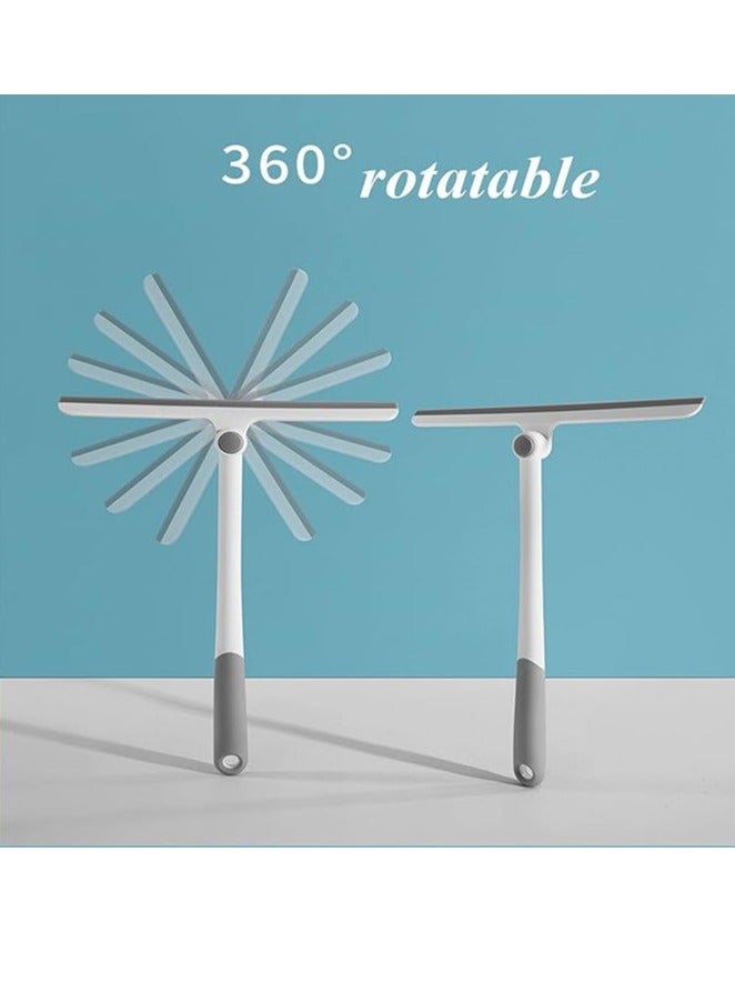 ممسحة زجاج ونوافذ برأس مطاطي عريض لإزالة المياه وتنظيف المرايا وكابينة الاستحمام - Image 4