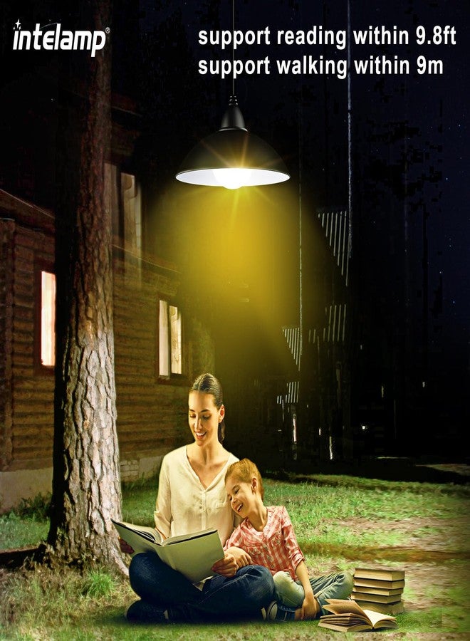 intelamp Solar Pendant Lights, Solar Shed Lights with Remote, 3 Colors, 5M Cable, 4000mAh Solar Powered Indoor Outdoor Lights，Waterproof Outdoor Solar Lights for Storage Yard Porch Balcony (Retro) - Image 3