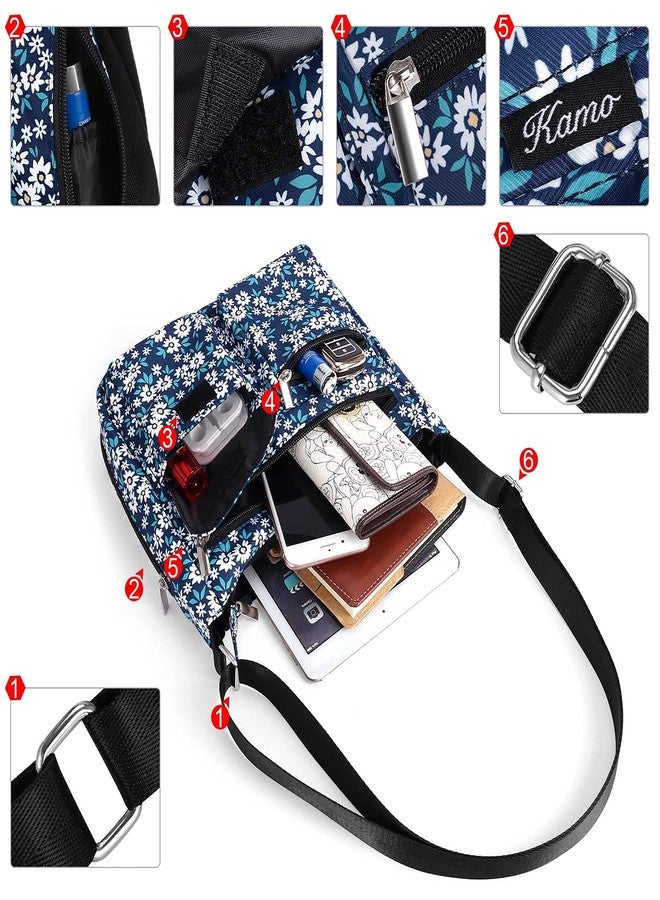 Kamo Crossbody Bag for Women - Multi-pocket Shoulder Bag Lightweight Messenger Bag Casual printed Purse Handbag Travel Bag - Image 3