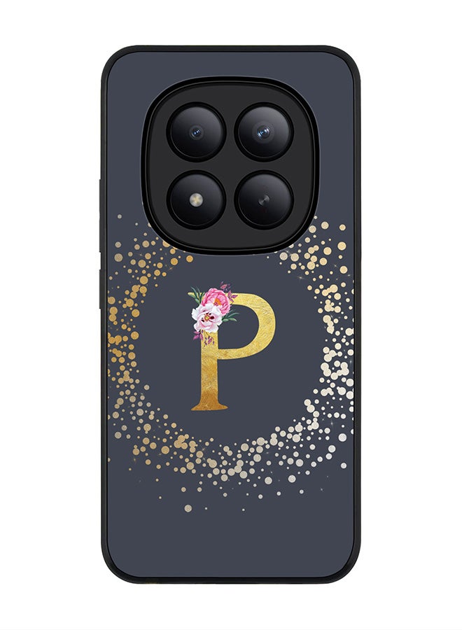 Stylizedd For Xiaomi Redmi Note 15 Pro+ / Poco M8 Pro Case,Slim fit Camera Protection, Shockproof Thin Phone cover  - Custom Monogram Floral - P  (Grey ) - Image 1