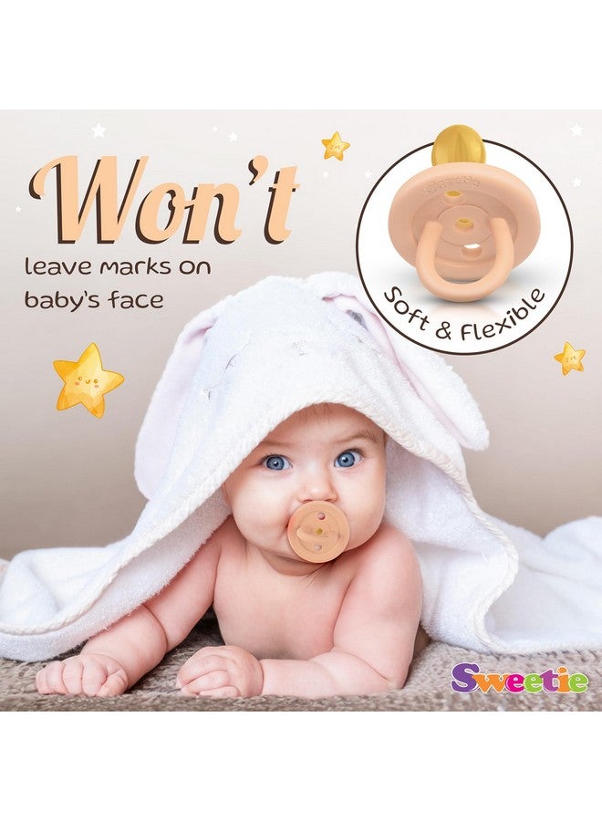 SWEETIE Rubber Pacifier Natural Rubber Pacifier Rounded (Light Pink, 6-12 Month) - Image 4