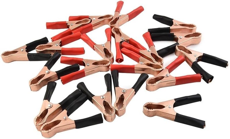 Heavy Duty Insulated Alligator Clips With Spring Loaded Boot 20pcs - Image 1