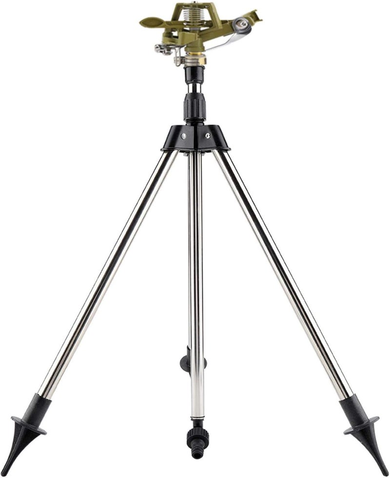 كلاراكو رشاش سقاية، رشاش ثلاثي القوائم، رشاش تغطية كبير جدًا مع قاعدة ثلاثية القوائم قابلة للتعديل، ملحق أرضي من الفولاذ المقاوم للصدأ، رشاش سقاية للحديقة والفناء - Image 1