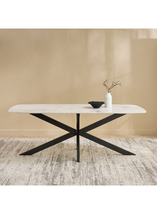 Home Box Marble Top 8-Seater Dining Table - Image 2