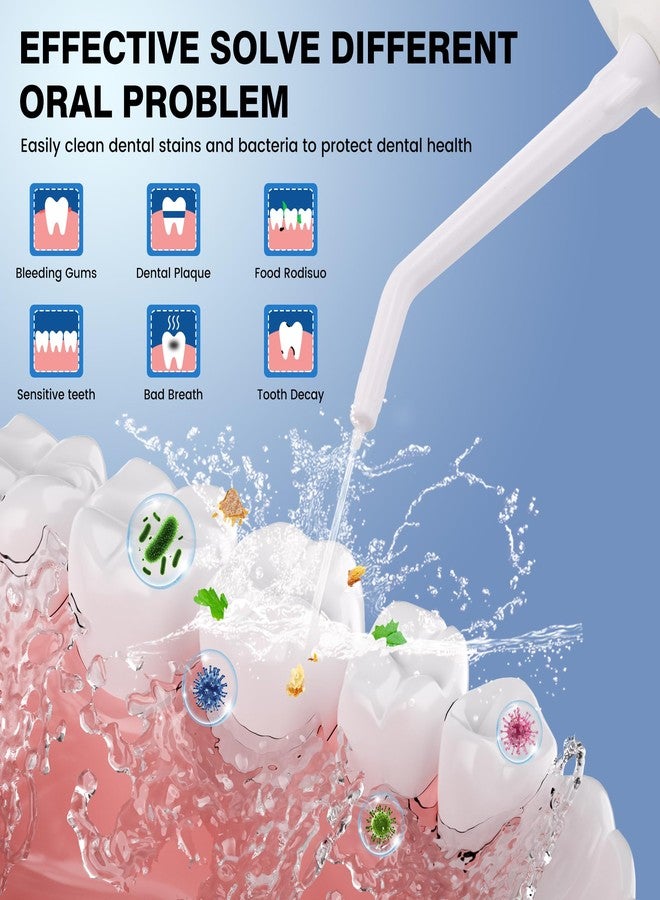 ZUAMEGURechargeable Water Flosser for Teeth Cleaning - Designed for Teeth, Portable Oral Irrigator, IPX7 Waterproof, Includes 5 Professional Tips - Ideal for Daily Oral Care and Family Travel Use - Image 4