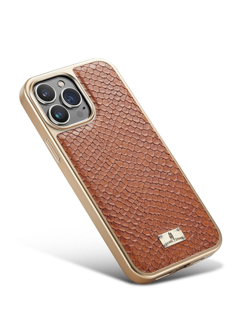 Suteni Back Cover Snake Leather Phone Case for iPhone - Image 3