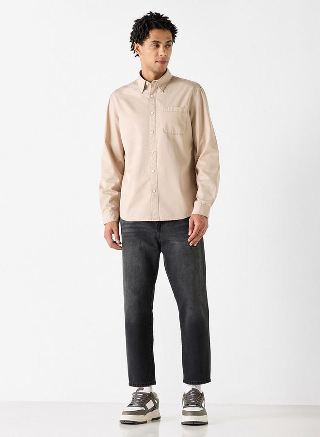 Lee Cooper Regular Fit Shirt with Collar and Pocket - Image 2