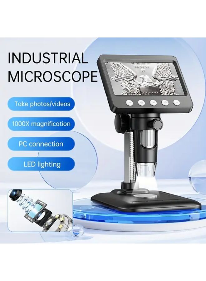 Black 4 3inch HD Digital Microscope Handheld With Screen High Definition Optics - Image 4