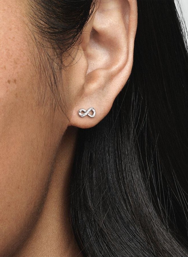 Pan Home Women's Silver Sparkling Wireless Stud Earrings - Image 3