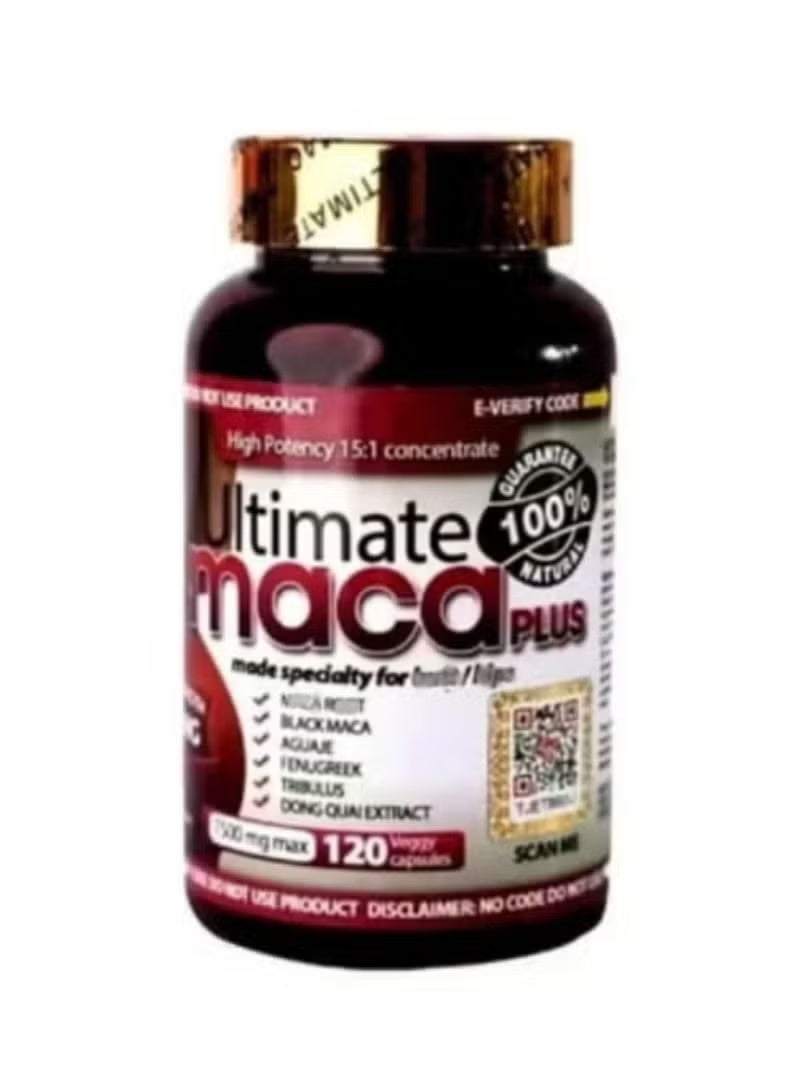 One bottle, supporting natural beauty and wellness for radiant skin and energy, 120 maca capsules