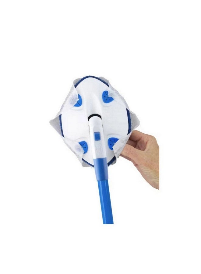 Clorox Antimicrobial Protection Extendable Tub and Tile Scrubber Blue and White 28 Inch 620087 - Image 4