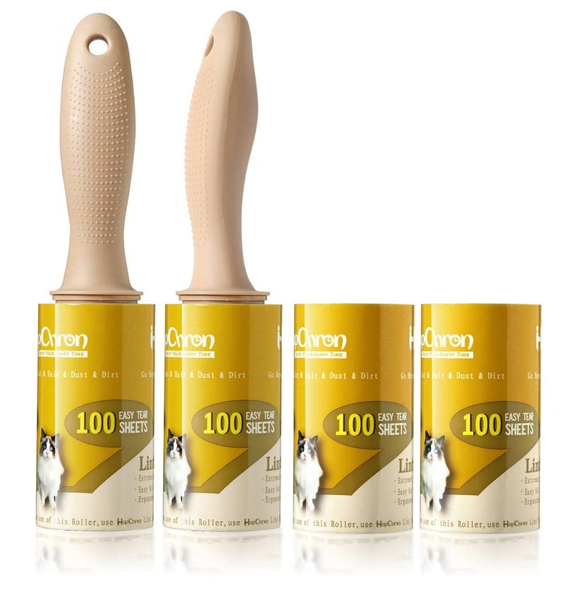 HapChron Lint Rollers for Pet Hair Extra Sticky 400 Sheets2 Handles Lint Remover Go Beyond Animal Fur Dust and Other Dirt Dog Cat Hair Remover Rollers for Clothes Furniture Carpet Car etc - Image 3