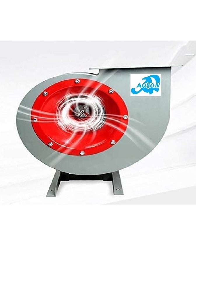 AQSON Blower 1.5Kw 2 Hp 3Phse Multi-Wing Turbine Carbon Steel Copper Motor Energy-Saving Industrial Fan Barbecue Kitchen Factory Large Public Place  - Image 2