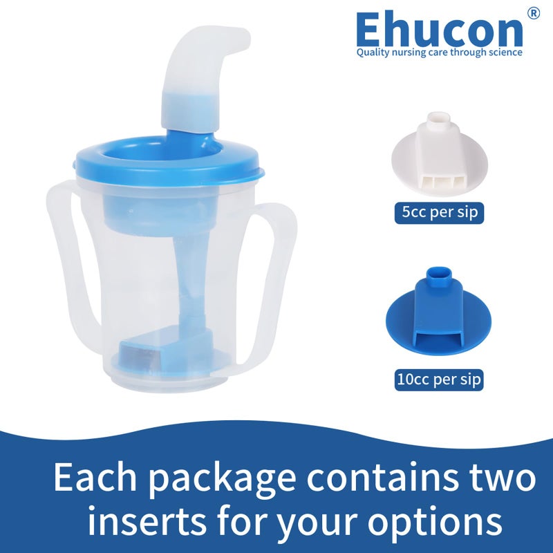 إيهوكون Dysphagia Regulating Drinking Cup for Swallowing and Disorders People,Dispenses 5cc or 10cc of Liquid Each Time,No Thickener is Used.Helps to Prevent Choking - Image 3