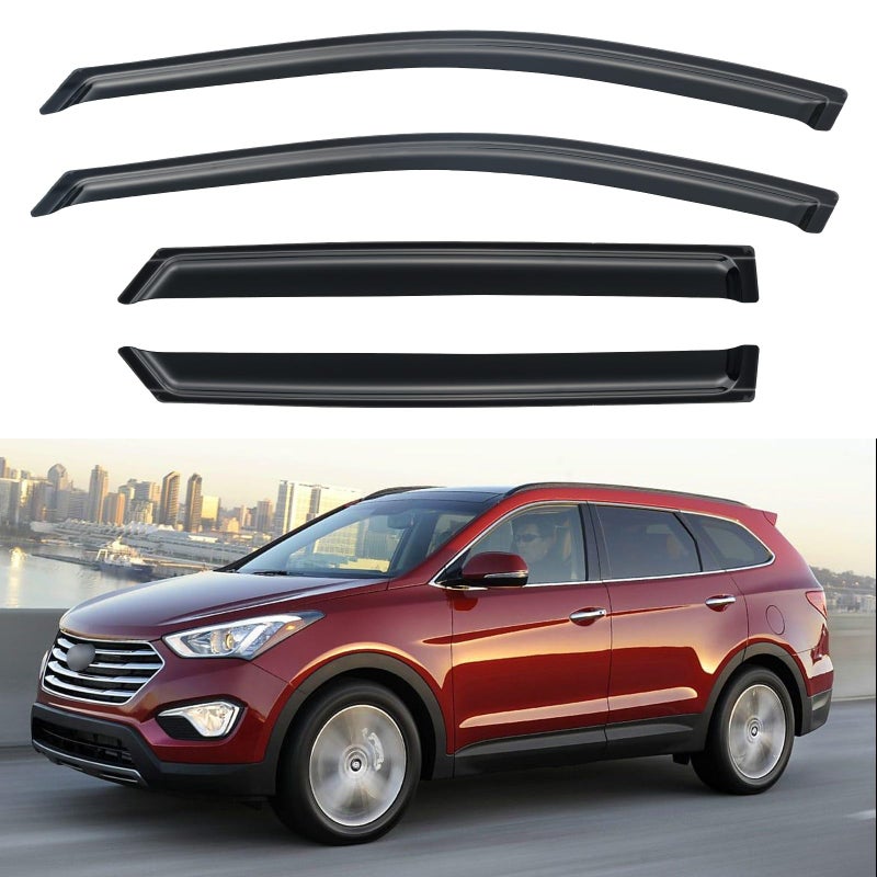 Window Visors Rain Guards Shield for 20132018 Hyundai Santa Fe OutChannel Window Vent Wind Deflectors Visors Shades for 1318 Santa Fe EXCLUDES Santa FE XL