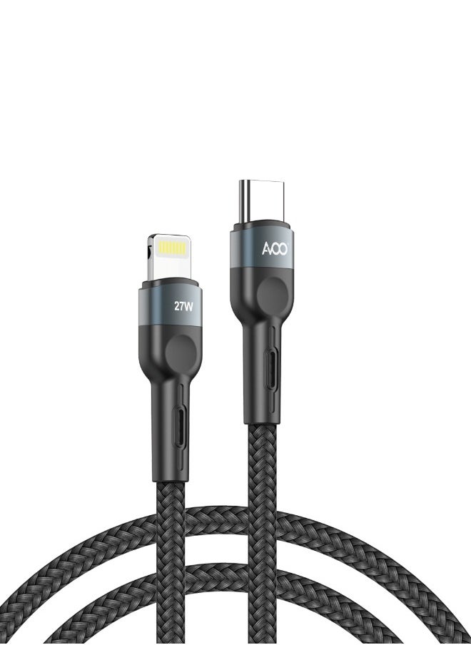 AVOO - iPhone Charger Cable or wire 1M USB C to Lightning Cable Fast Charging Power Delivery PD 27W iPhone Cable for iPhone 14/14 Pro/14 Plus/14 Pro Max, iPad Pro, iPhone 8-13 All Series - Image 1