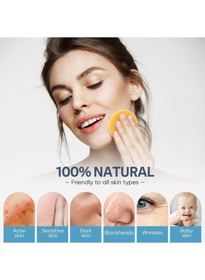 GAINWELL 50-Colored Natural Compressed Facial Sponges, for Facial Cleansing, Reusable & Eco-Friendly, 50 PCS - Image 5