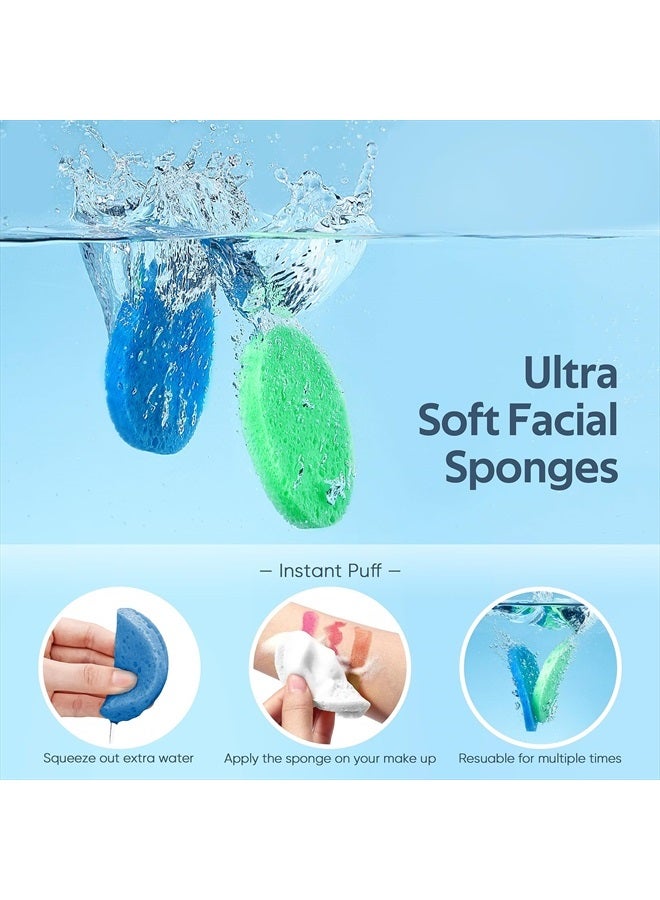 GAINWELL 50-Colored Natural Compressed Facial Sponges, for Facial Cleansing, Reusable & Eco-Friendly, 50 PCS - Image 2