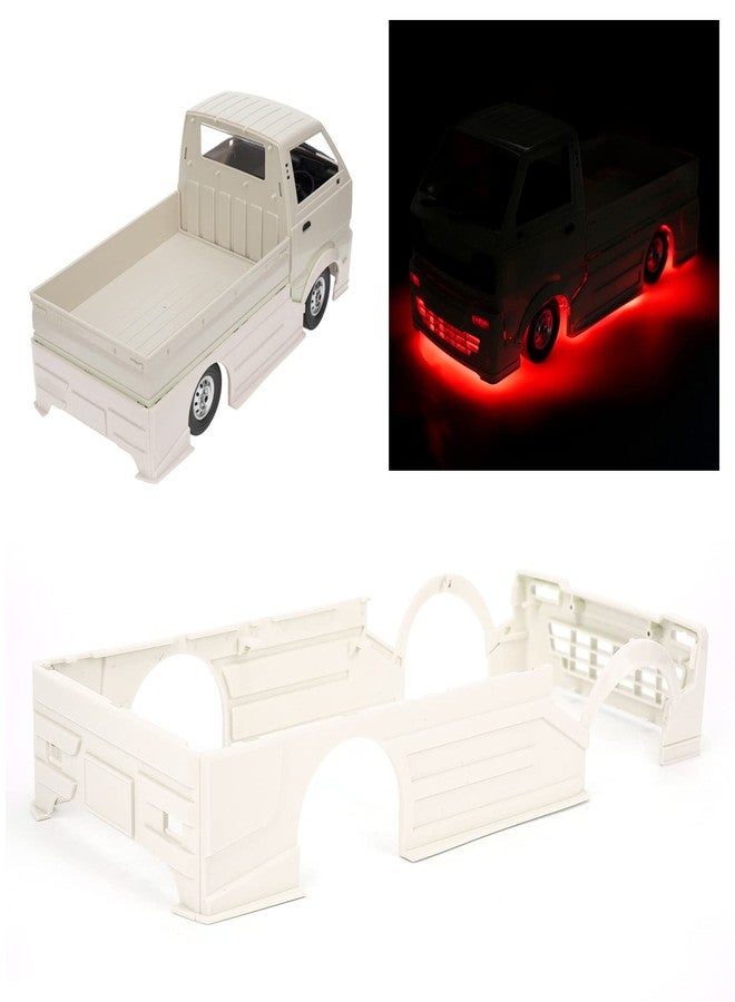 ديلوي سيارة ديلوي RC عريضة الهيكل مع إضاءة LED، طقم هيكل عريض لسيارة تحكم عن بعد، غطاء محيطي كبير لشاحنة WPL D12 RC، قطع غيار سيارة RC (أحمر) - Image 5