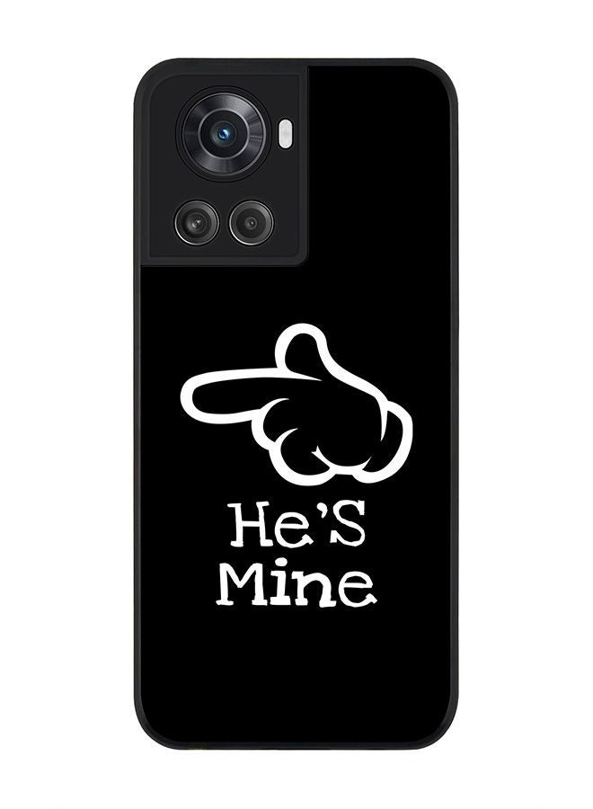 Stylizedd Rugged Black edge case for OnePlus 10R 5G/OnePlus Ace 5G Slim fit Soft Case Flexible Rubber Edges Anti Drop TPU Gel Thin Cover - He's mine - Image 1