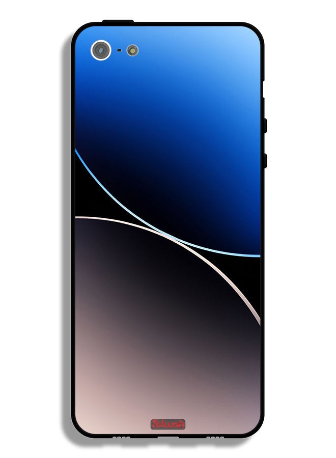 Tolwak Apple iPhone 5/5s/SE Protective Case Curve Lines Pattern - Image 2