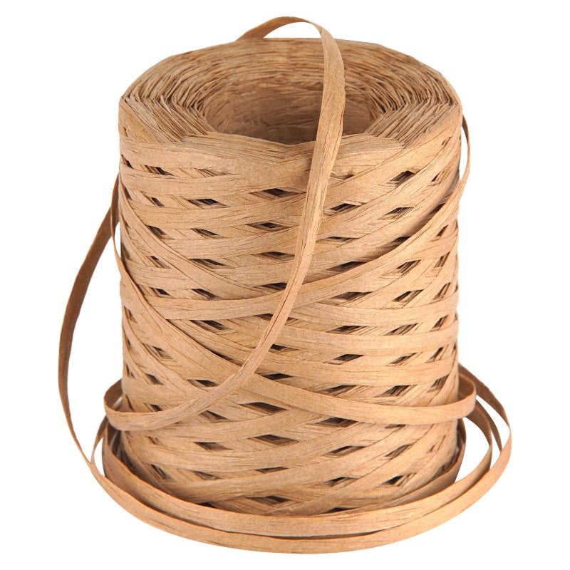 Raffia Ribbon for Gift Wrapping  Cuttte 218 Yards Raffia Yarn for Crocheting Paper Ribbons for Craft Packing Paper Twine Yarn 14 Inch Width Kraft