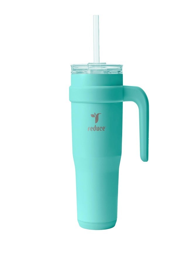 Reduce 24 oz Stainless Steel Tumbler with Handle - Dual-Wall Vacuum Insulated Travel Mug, Sweat-Proof Lid & Reusable Straw - Keeps Drinks Cold for 24 Hrs, Fits Cupholders, Dishwasher Safe-Ocean Breeze - Image 1