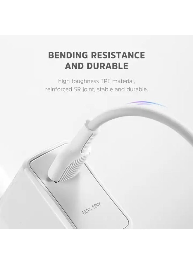 Modos C35L Quick charging 5A Liquid Silicon data cable Type-C 1000mm White - Image 2