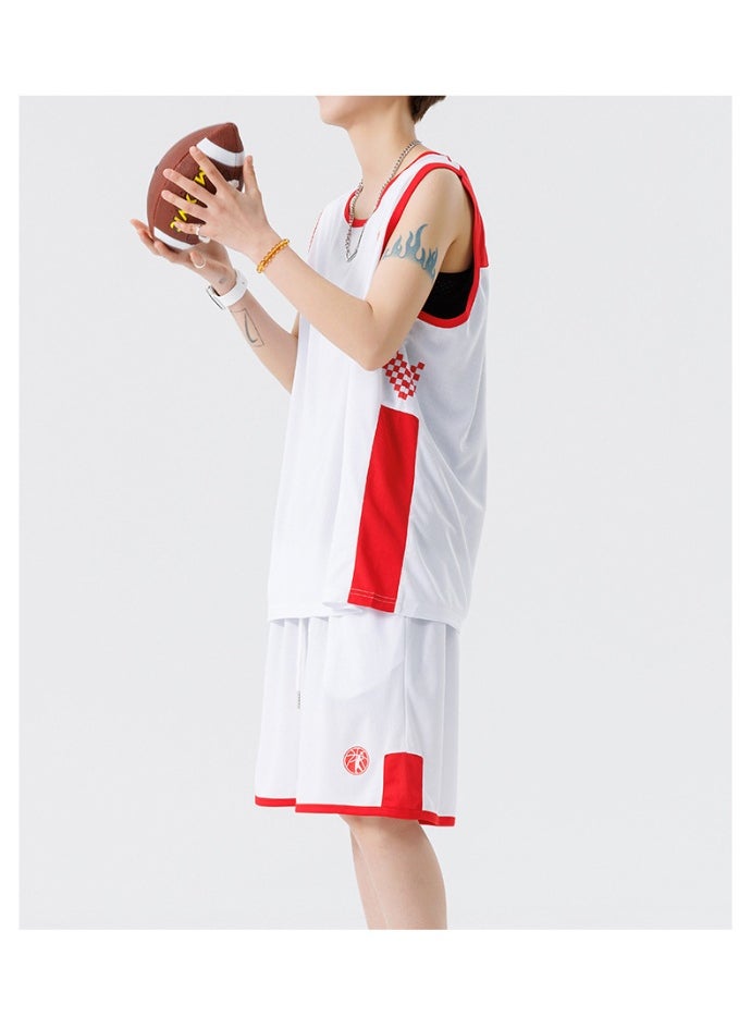 KUYING Ice Silk Quick Drying Sleeveless Vest Shorts Two-Piece Set  - Image 3