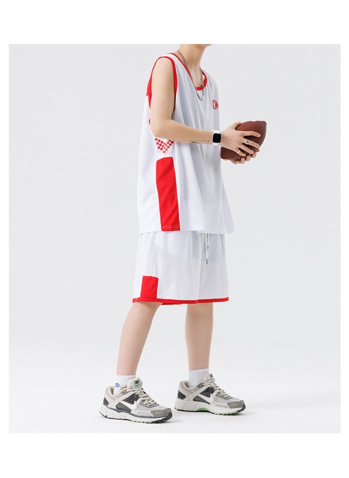 KUYING Ice Silk Quick Drying Sleeveless Vest Shorts Two-Piece Set  - Image 5