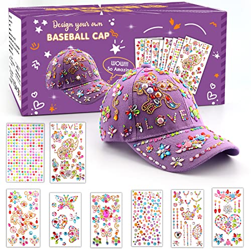 Coosilion Gifts for Girls 4 5 6 7 8 9 10 12 Years OldDecorate Your Own Baseball Cap with Cute Stickers Arts Crafts for Teen Girls Ages 612 Graduation Birthday Gifts Back to School Supplies for Kids - Image 1