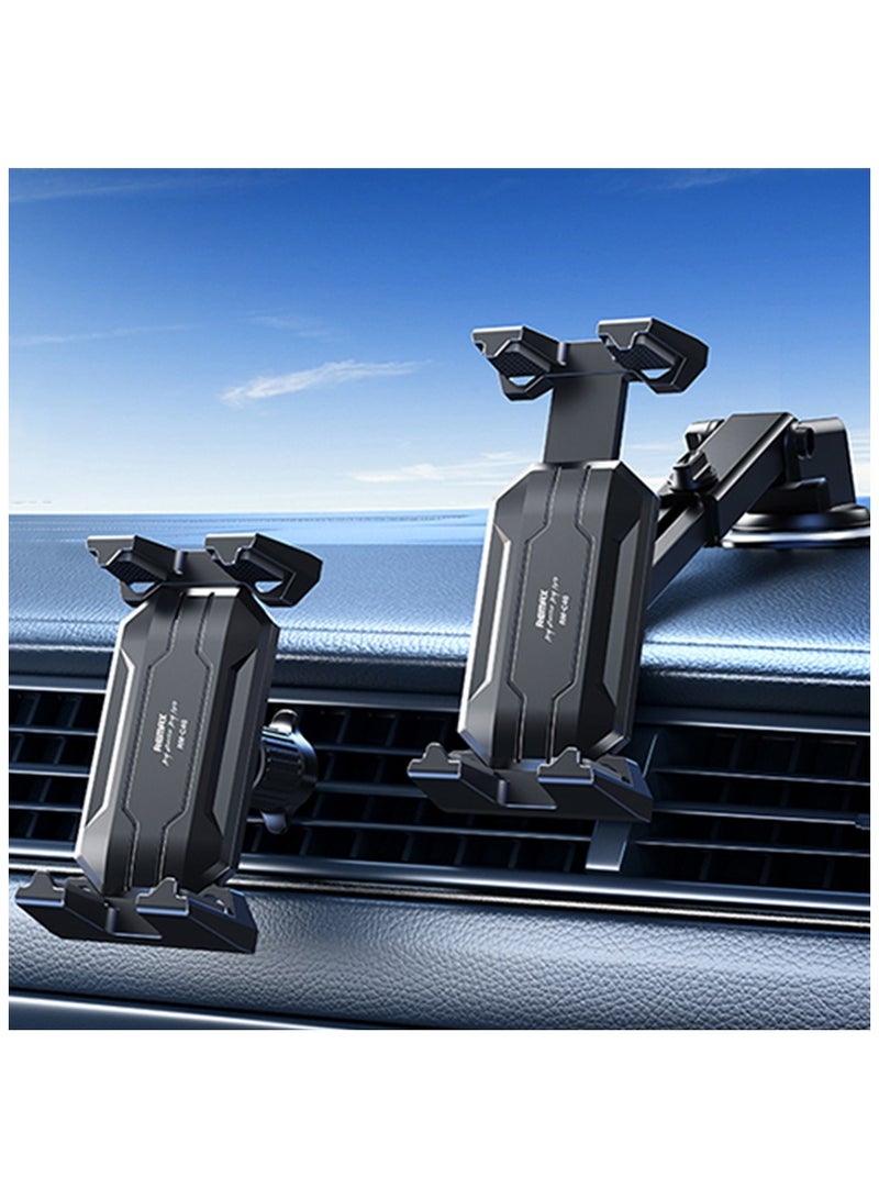 REMAX 4-in-1 Car Phone & Tablet Holder – Multi-Functional Mount for Dashboard, Windshield, Air Vent & Console, Adjustable & Rotatable - Image 2