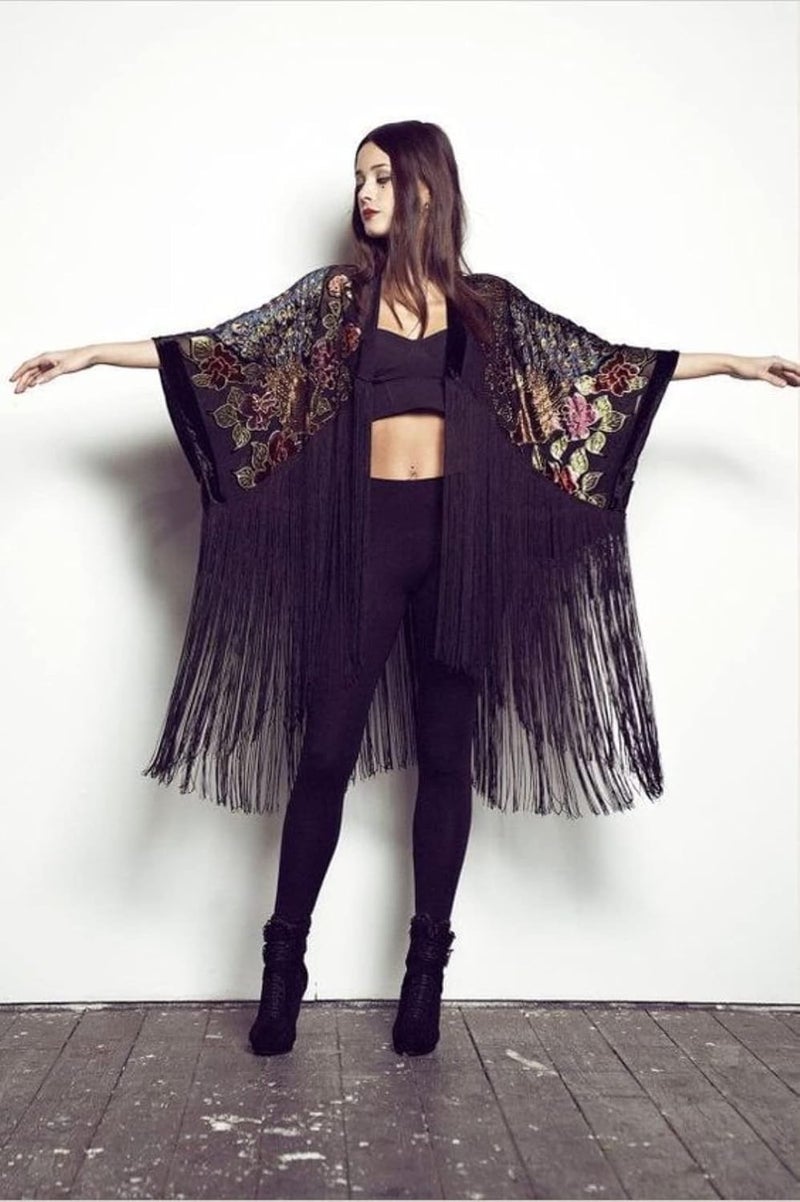 PREMDAS LACES Premdas lace 20 inch Long Fringe Trim Tassel Fringe Trimming Latin Dress Stage Clothes Accessories Ribbon Dress Bag Jacket Prom 9meter Black - Image 3