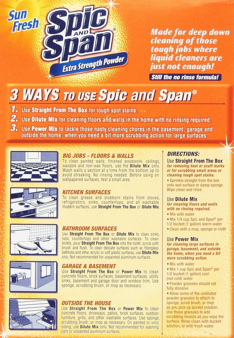 Spic and Span Extra Strength Powder - Sun Fresh Scent, 27 OZ - Image 2