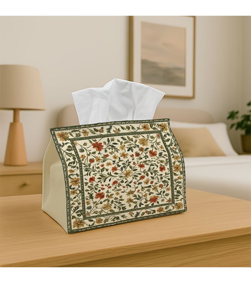 Vintage Botanical Tissue Box Floral Vine Frame 7x4.3x5.1in Napkin Organizer for Kitchen Dining Home Decor - Image 3