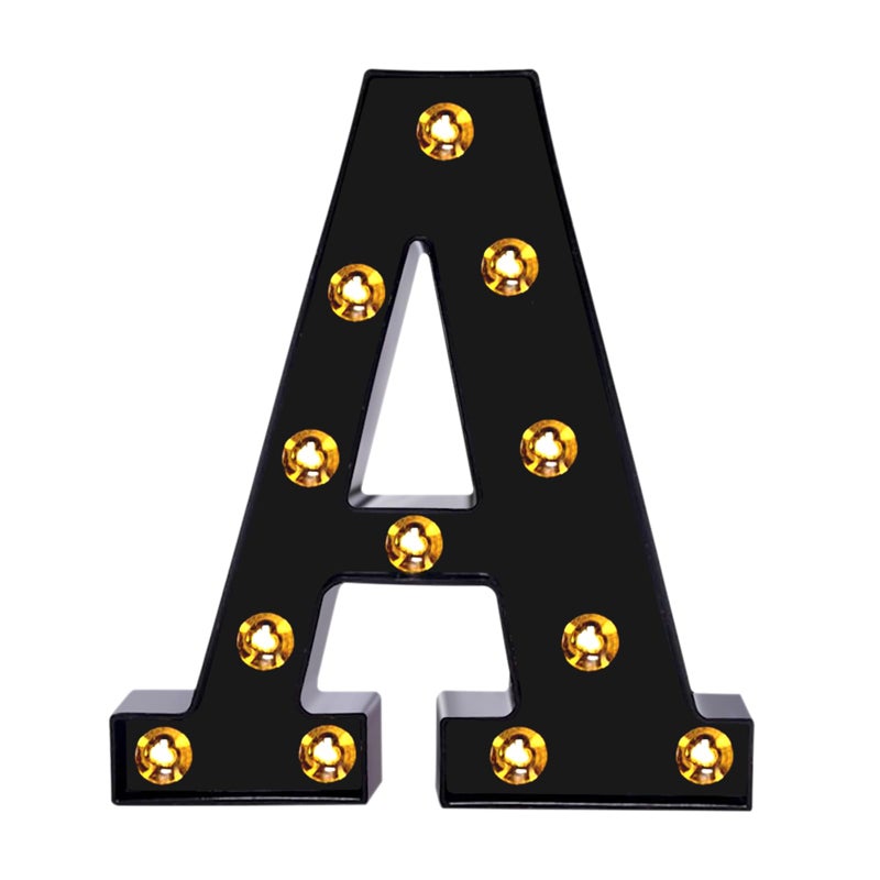 Foaky Black Light Up LettersBlack and Gold Party Decorations Black Bedroom Decor for Night Light Wedding Birthday Party Home Bar Decoration