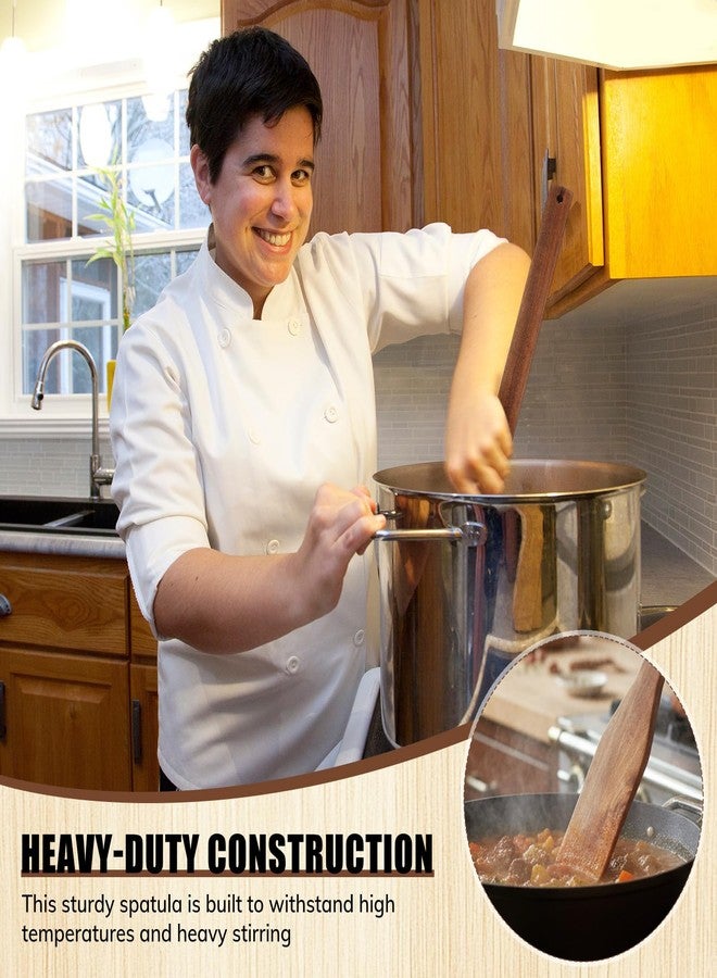 FillTouch ملعقة خشبية مسطحة من خشب الأكاسيا من فيل تاتش بطول 28 بوصة لطهي جراد البحر، مثالية لتقليب وخلط المأكولات البحرية في أواني الغلي. مناسبة لطهي جراد البحر في أواني الغلي، وللتخييم، والمطاعم. - Image 4