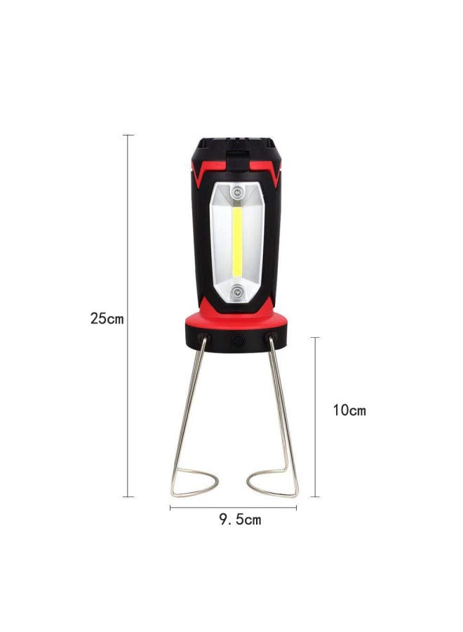 Loquat Multifunctional Rechargeable Work Light Car Repair Light Camping Light Flashlight Emergency Lighting Mobile Phone Charging-Color:Red - Image 4