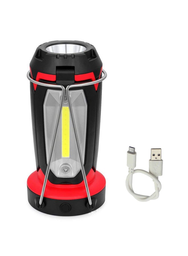 Loquat Multifunctional Rechargeable Work Light Car Repair Light Camping Light Flashlight Emergency Lighting Mobile Phone Charging-Color:Red - Image 1