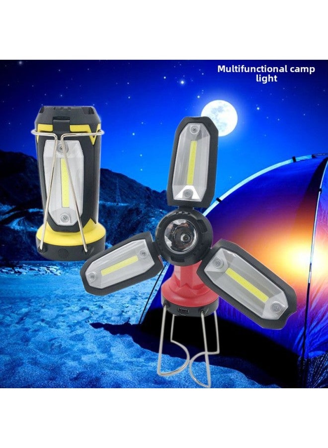 Loquat Multifunctional Rechargeable Work Light Car Repair Light Camping Light Flashlight Emergency Lighting Mobile Phone Charging-Color:Red - Image 2