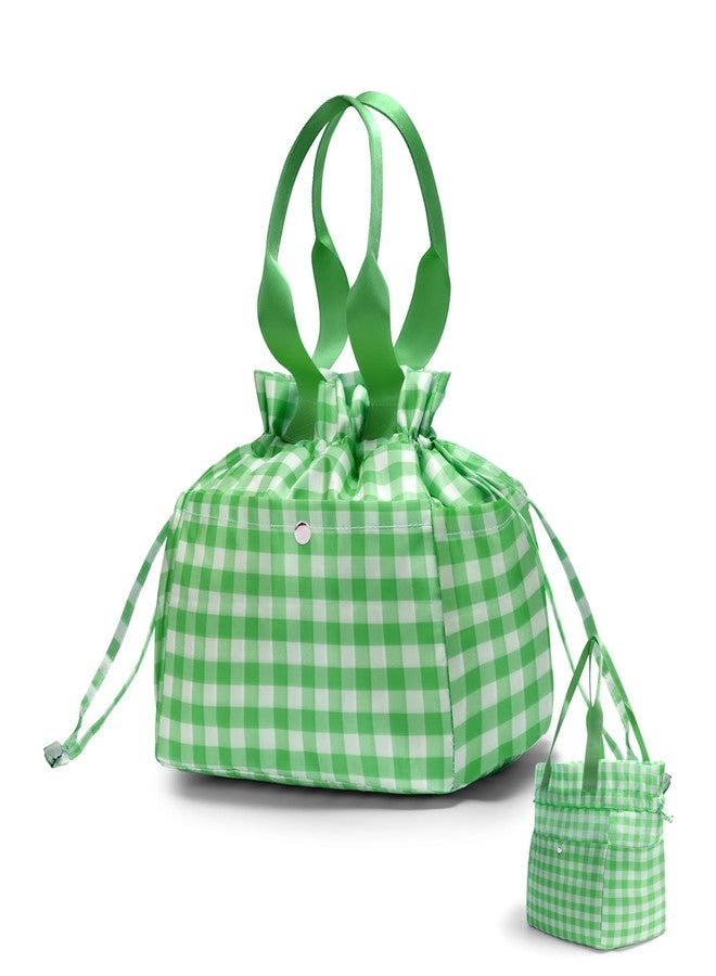 MEXS Lunch Bag for Women Reusable Drawstring Insulated Lunch Box Stain-Resistant Large Cinch Closure Lunch Bags for Work Office - Image 1