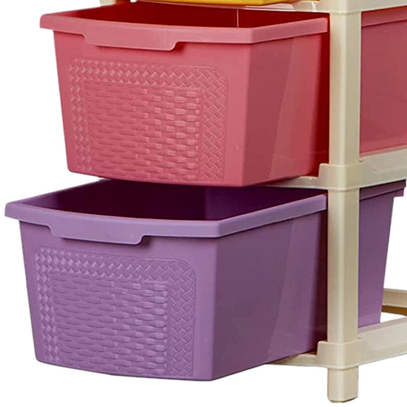 Kuber Industries Kuber Industries Plastic Modular 5 Drawer Storage Basket/Storage Rack For storing Many Accessories (Multicolour) - Image 5