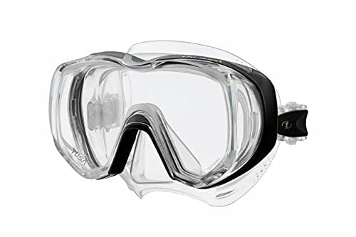 TUSA M-3001 Freedom Tri-Quest Scuba Diving Mask, Black/Fishtail Blue - Image 2