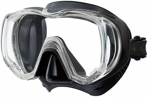 TUSA M-3001 Freedom Tri-Quest Scuba Diving Mask, Black/Fishtail Blue - Image 4