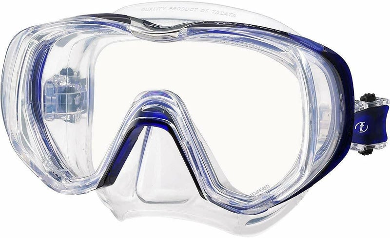 TUSA M-3001 Freedom Tri-Quest Scuba Diving Mask, Black/Fishtail Blue - Image 3