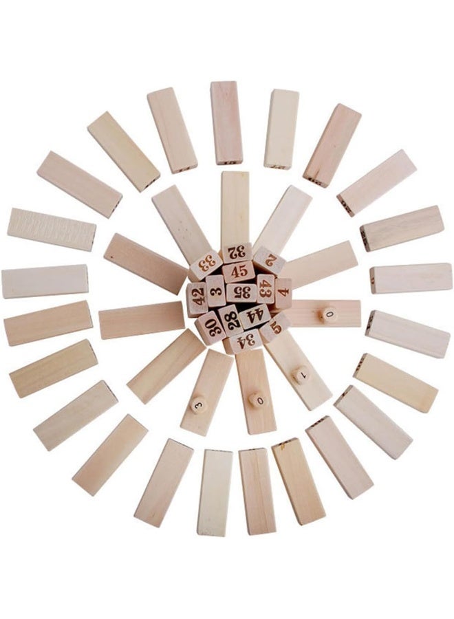 ECVV Wooden Children 48 Pieces Layered Building Blocks - Number Wooden Building Block Cubes | Educational Learning Study Toy Gifts - Image 5