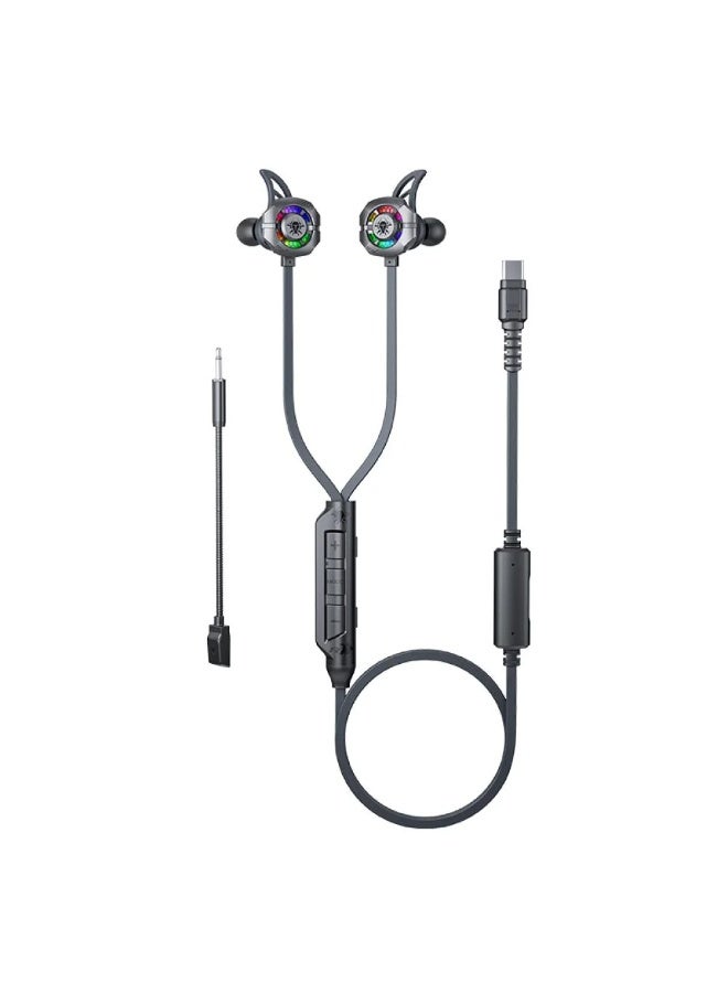 Plextone M762 Ultra Gaming Headset, 2-in-1 Type-C Gaming Headset with 7.1 Surround Sound, 40W Charging While Gaming, Dual Microphones with Noise Reduction Technology and Control Buttons, RGB Ring Lighting, Gives You a Professional Atmosphere, Black - Image 1