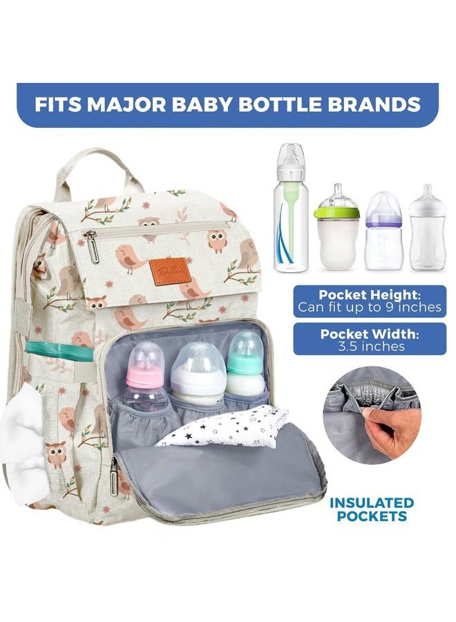 PILLANI Baby Diaper Bag Backpack - Large Bag for Boys & Girls, Waterproof Diaper Backpack - Travel Diaper Bags w/Changing Pad, Baby Registry Search & Shower Gifts - Essentials Must Haves Newborn Stuff - Image 4