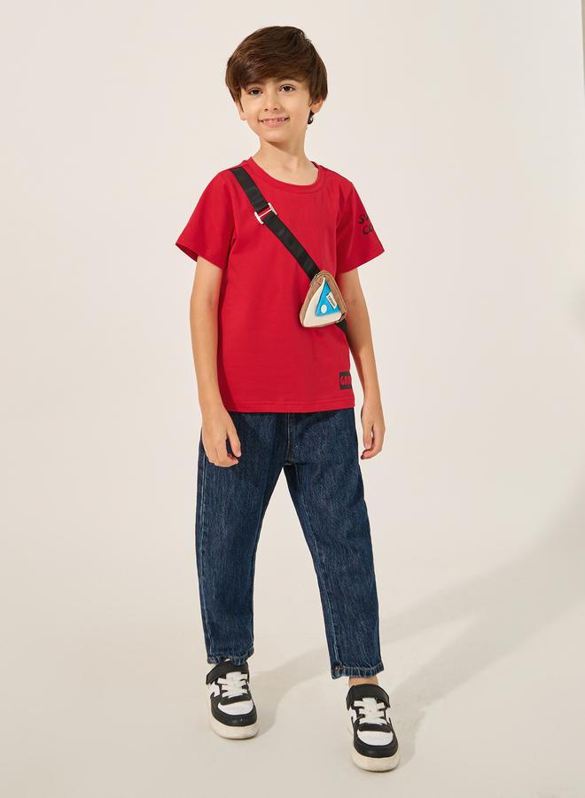 Styli Printed Short Sleeve T-Shirt with Bump Bag - Image 2